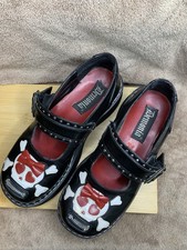 RARE Vintage 90s Y2K Demonia Platform Shoes   Emily 221 Skulls And Bow