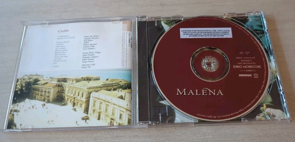 Malèna Soundtrack Promo CD by Ennio Morricone 2000 Miramax VG Foto 3 de 3