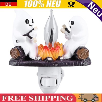 Ghost Campfire Flickering Night Light Resin Dusk To Dawn LED Lamp (EU)
