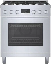 Bosch 800 Series 30 Inch SS 3.9 Cu. Ft Freestanding Dual Fuel Range HDS8055U