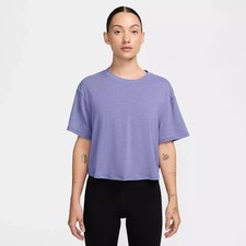 Nike Women's One Relaxed Dri-FIT Cropped Short-Sleeve T-Shirt - Size S