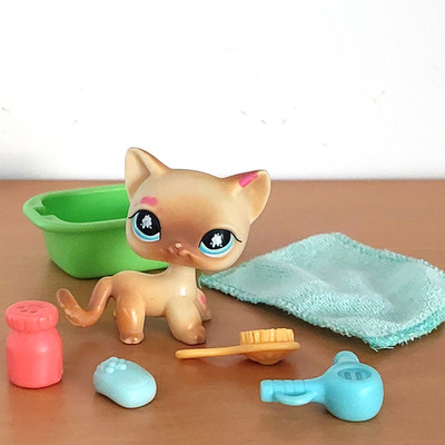 AUTHENTISCH Littlest Pet Shop LPS Farbspritzer Katze #816 BAD SEIFE PINSEL HANDTUCH