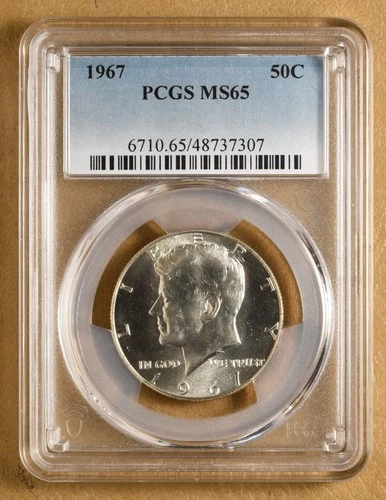 1967 P Kennedy Silver Half Dollar PCGS MS65