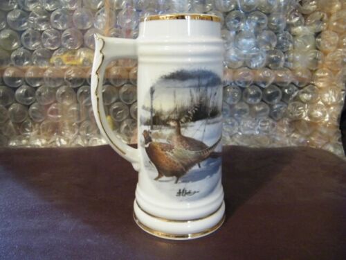 1982 Sportsman's Guide Collectors Beer Stein Cross Country Pheasants made in US - 第 1/7 張圖片