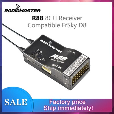 RadioMaster R88 2.4GHz 8CH über 1KM PWM Nano Empfänger FrSky D8 für RC Droh T1N!