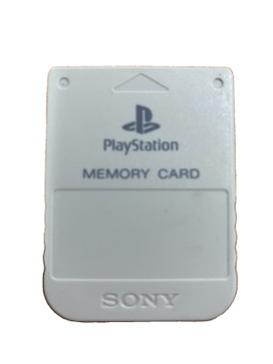 Playstation 1 Official Sony Brand memory card in gray color one great shape PS1