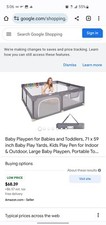 Baby Playpen 79" X 71", Cloud Lark Play Yard for Babies and Toddlers ,...