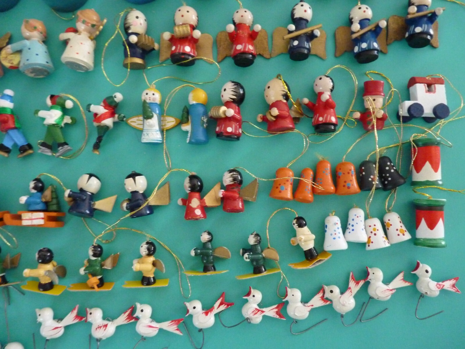 Vintage Miniature Wood Christmas Ornaments (130) Various Figures .75"1.5" eBay
