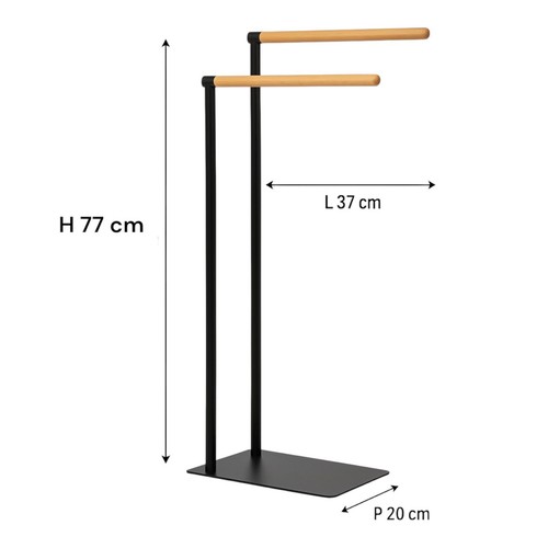 Stehlampe Handtuch Edelstahl 2 Setzt Griff: Bambus Handtuch - Bild 4 von 6
