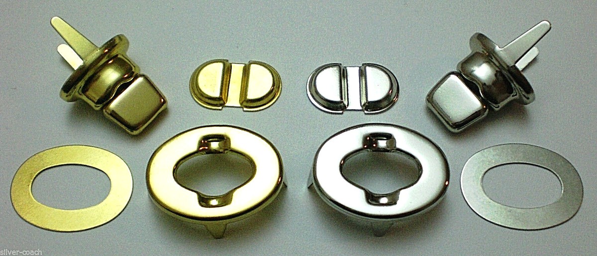 New O.E.M. Replacement Brass Or Nickel Turnlock For Coach Bag