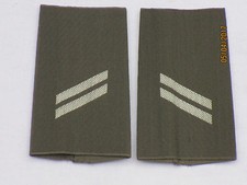 Bw-Rangschlaufen: Obergefreiter , OG,weiß auf oliv, HEER