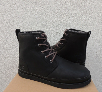 UGG HARKLEY BLACK TNL WATERPROOF LEATHER WINTER ANKLE BOOTS, US 8/ EUR 41 ~NIB