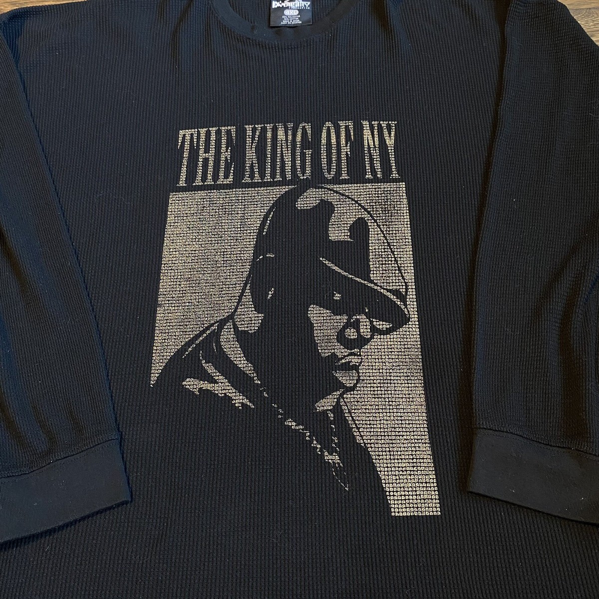 Vintage Notorious BIG Hip Hop Rap Waffle Knit Thermal Shirt XXL