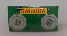 Crewel Creative Stitchery Kit Pair Of Birds Cross Stitch Picture Kits w Frames
