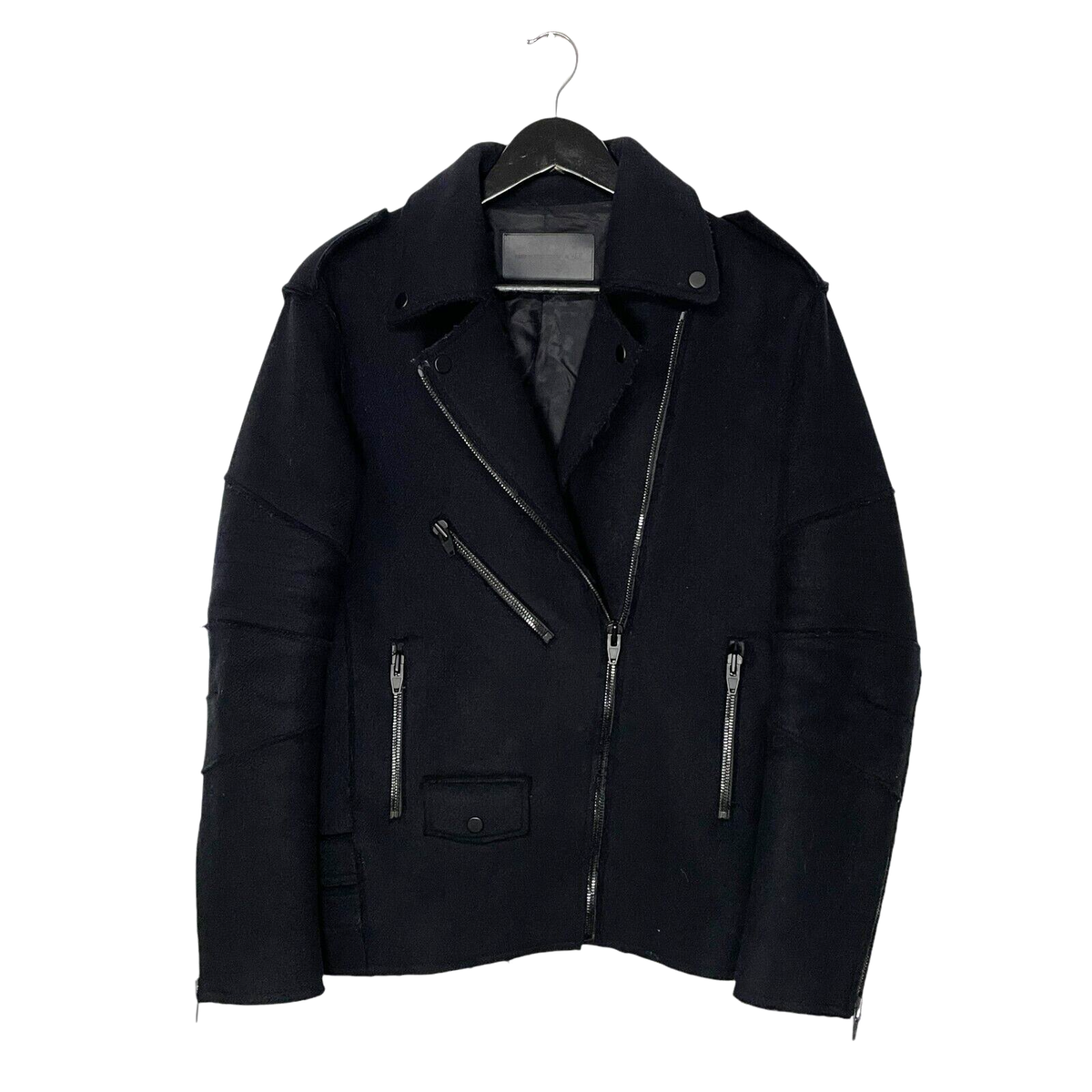 Alexander Wang X H&M Wool Oversized Biker Jacket Coat Size US 4