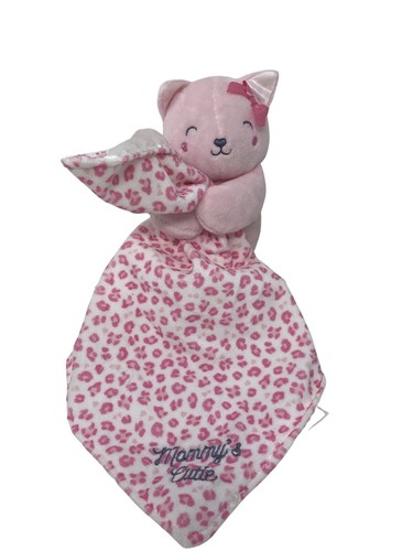 Child Of Mine Leopard Mommy's Cutie Security Blanket Cat Pink Rattle Lovey