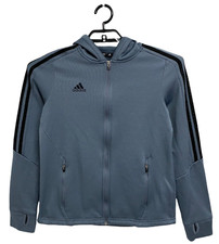 Adidas Boy's Junior Climawarm Full Zip Long Sleeve Hoodie Jacket Size M