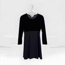 Ronni Nicole Petite Vintage 90s Brown Long Sleeve Velvet Mini Dress Size 6p