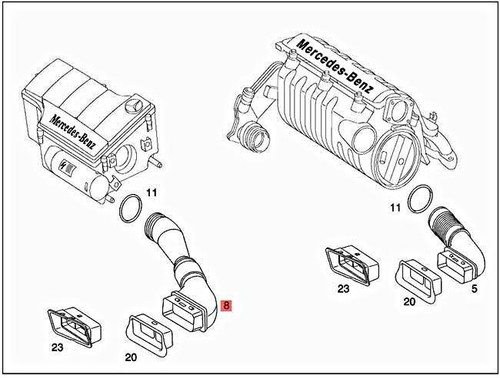 Tubo de manguera de admisión de aire original Mercedes Clase A W168 1997-2004 - Imagen 3 de 3