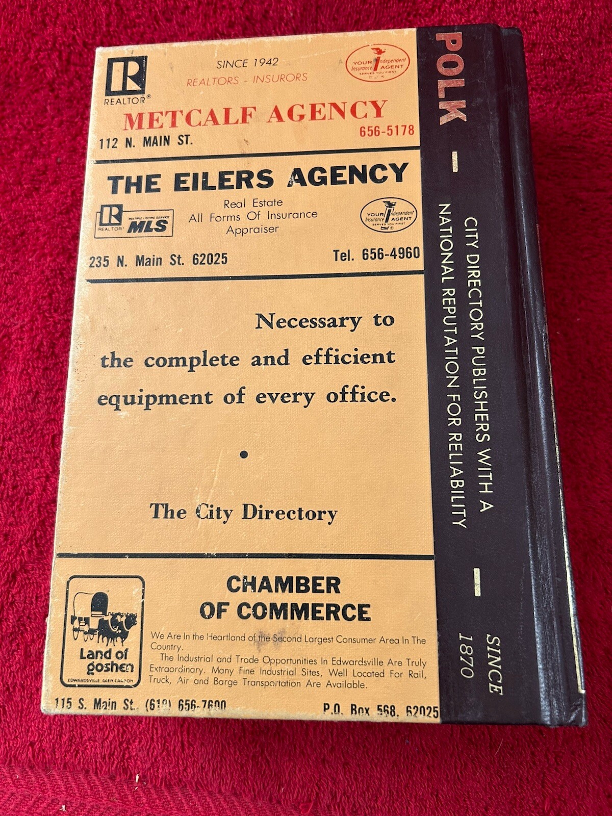 1985 Edwardsville Illinois Polk Directory hardcover