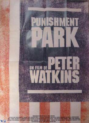 PUNISHMENT PARK - PETER WATKINS / - RARE DOCUMENTARY REISSUE LARGE MOVIE POSTER