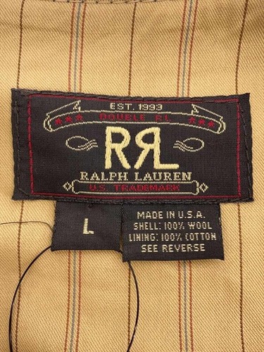 RRL Ralph Lauren Wool Check Casual Vest Size L Made in USA Men's good condition - Picture 3 of 3