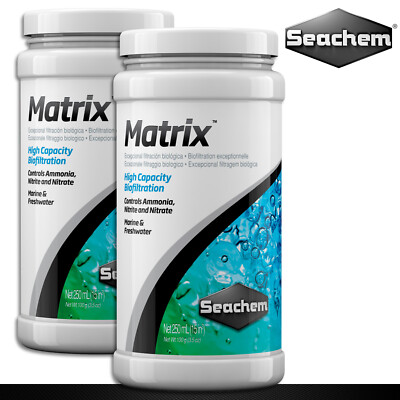 Seachem 2x 250 ml Matrix Bio-Filter Ammoniak Nitrit Nitrat  ~700 m²/l Oberfläche