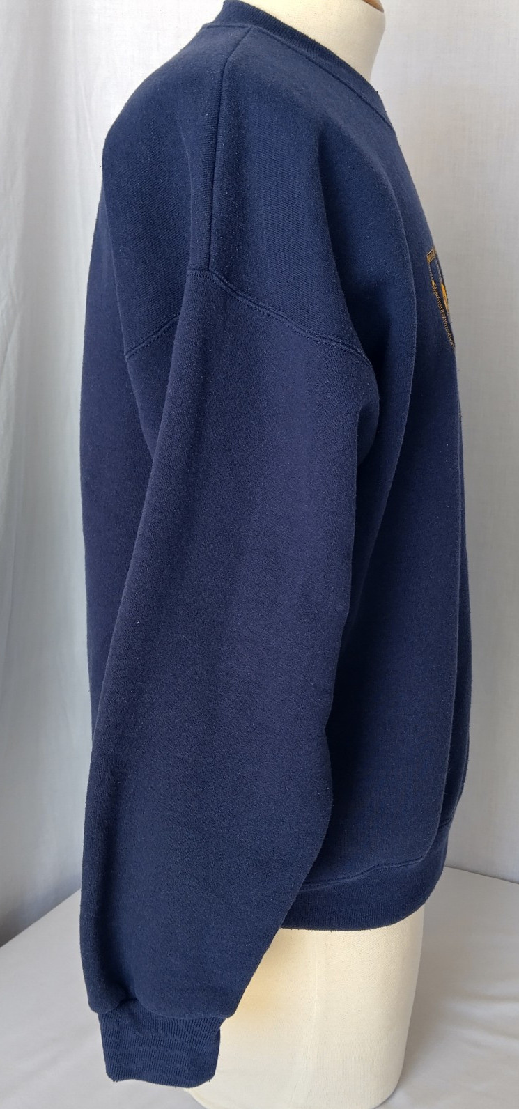 West Virginia University Lee Heavyweight Blue/Gold Sweatshirt embroidered XL thumbnail 5