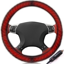 Zone Tech 12v Car Heated Steering Wheel Cover Universal Fit New Tangle Free Cord Zone Tech 12v Car Heated Steering Wheel Cover Universal Fit New Tangle Free Cord