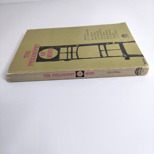 V. C. Chappell THE PHILOSOPHY OF MIND 1st Edition 1st Printing Paperback - Picture 3 of 10