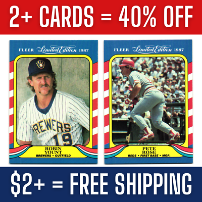 1987 MLB Fleer Limited Edition Superstars Baseball Cards / You Pick / EX-MT