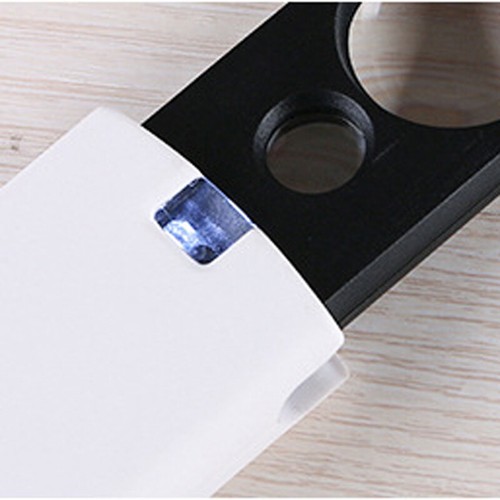 20X/45X Pocket Magnifier Microscope Jewelry Loupe Magnifying Glass Currency LED - Picture 7 of 10