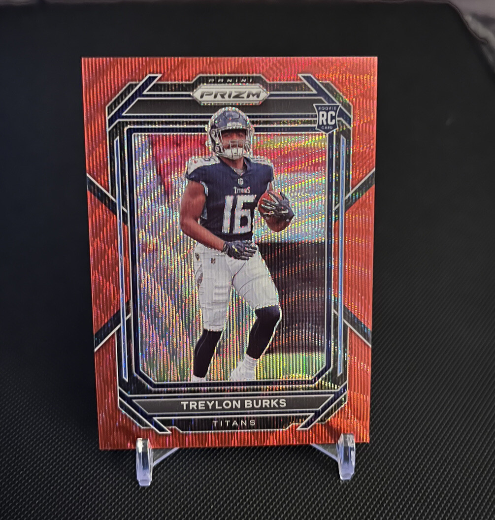 TREYLON BURKS ROOKIE /149 RED WAVE 2022 PANINI PRIZM #313 TENNESSEE TITANS