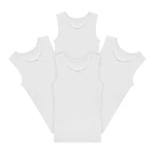 Buyless Fashion Big Girls Tagless Cami Scoop Neck Undershirts 4 Pack)