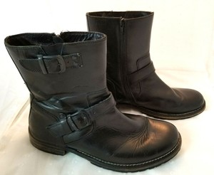mens buckle biker boots