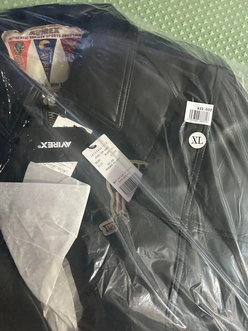 AVIREX USA XLARGE Varsity Leather Jacket Size XL unused new