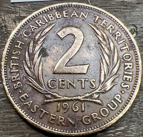 1961 British Caribbean Territories Eastern Group 2 Cents. Lot # 70.21 - 第 1/6 張圖片