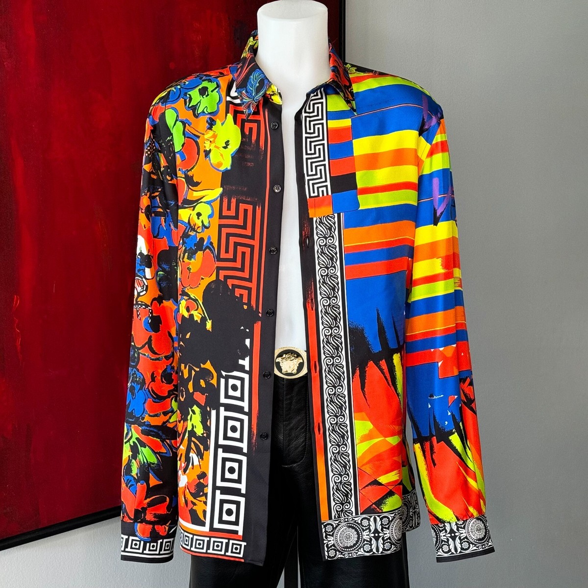 VERSACE silk shirt style seen on BRUNO MARS size 40 from 2016 | eBay