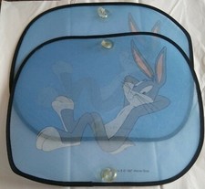 2 1997 Looney Tunes Bugs Bunny Sun Side Window Car Auto Shade SunCutters Rare