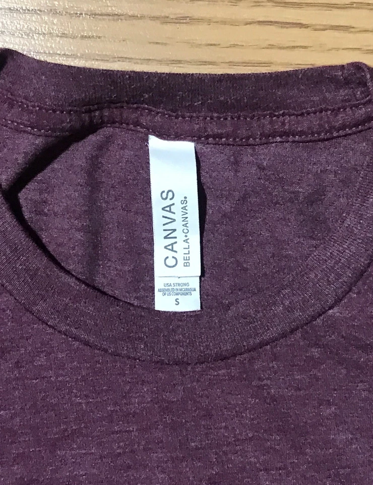 Lote de 3 camisetas S rosa gris púrpura lona Bella / sin límites / Hanes Crew Foto 4 de 4