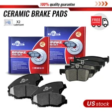 For Honda Civic 2016 2017 2018 2019 - 2021 Front + Rear Ceramic Disc Brake Pads