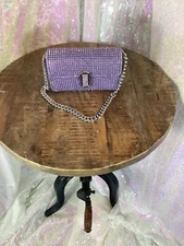 Marc Jacobs The Rhinestone J Marc Mini Shoulder Bag Wisteria Lilac AUTHENTIC NWT