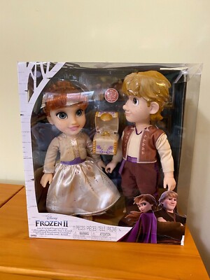 New Disney Store Frozen 2 Anna and Kristoff Proposal Set 2 Dolls Girls RING 