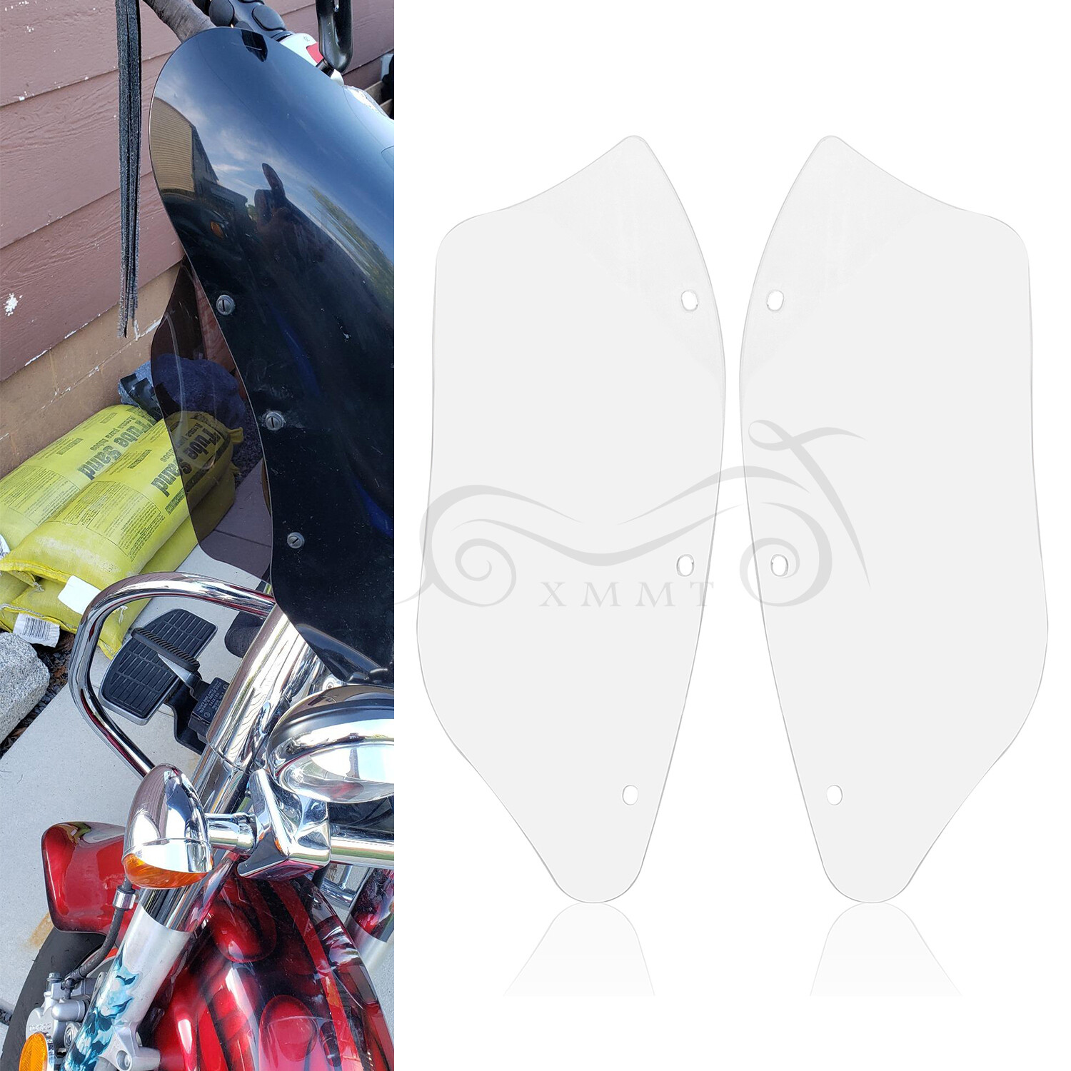 Clear Batwing Fairing Wind Deflectors For Harley Softail Sportster 1200