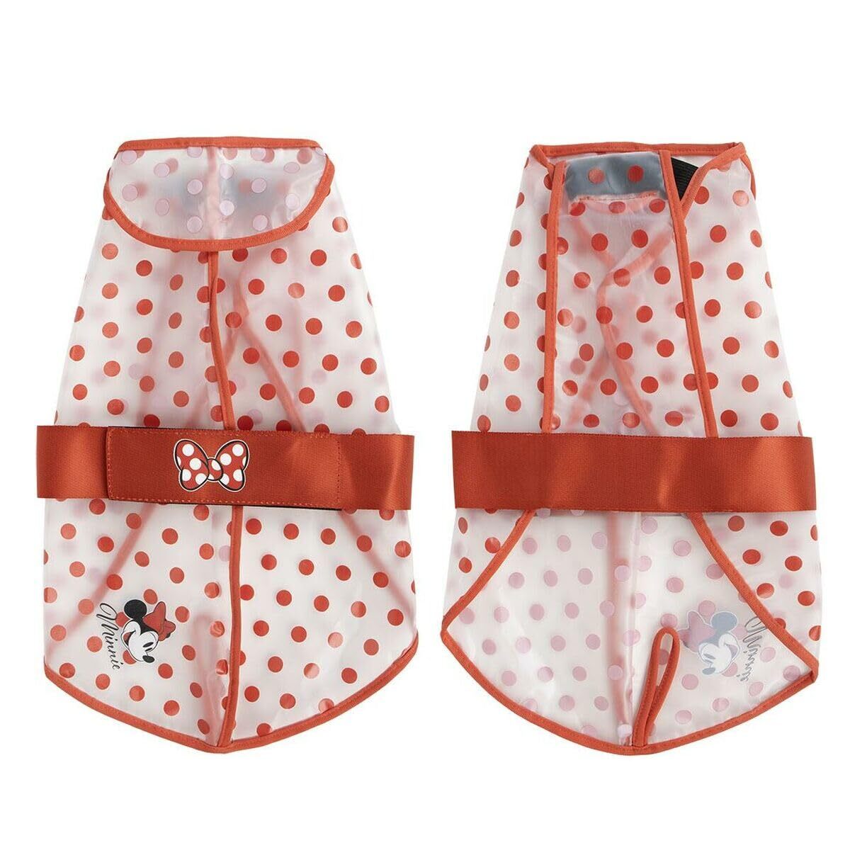 Dog Raincoat Minnie Mouse Red Xs NUOVO