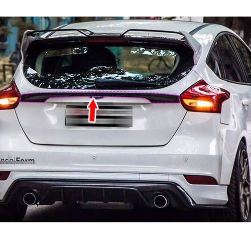 Matte Black Rear Middle Trunk Spoiler For Ford Focus MK3.5 5DR Hatchback 15-18 - Picture 4 of 6