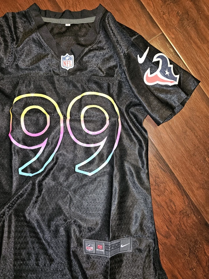 Camiseta deportiva de los Houston Texans #99 J.J. Watt talla para mujer 2xL XxL  Foto 3 de 4