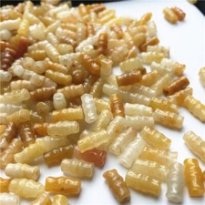 100Pc 6 9MM Natural Topaz Jade Bamboo Joint Beads Diy Loose Beads for Pendant