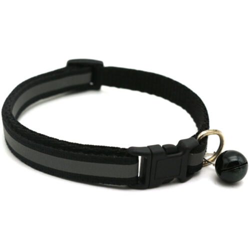 Dog Pet Adjustable Nylon Collar Reflective Cat Collar With Bell Suitable Cat Dog - Picture 6 of 25