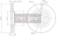 2X Maxgear 19-2364 Bremsscheibe Passend FüR Nissan Renault